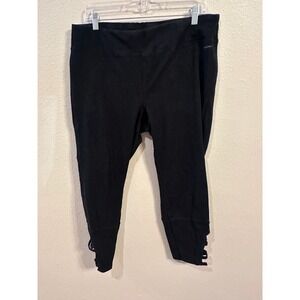 Jockey Ankle Leggings Cutout Detail Yoga‎ Pants Athleisure Black 1X
